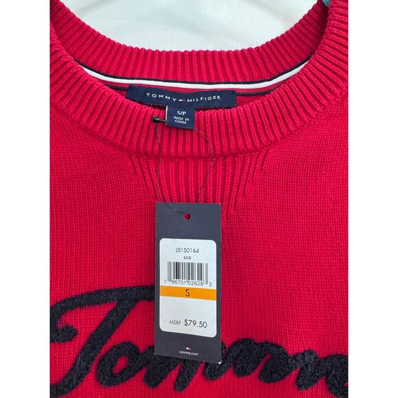 New w/Tags Tommy Hilfiger Red Sweater-Women's Small - Picture 2 of 6